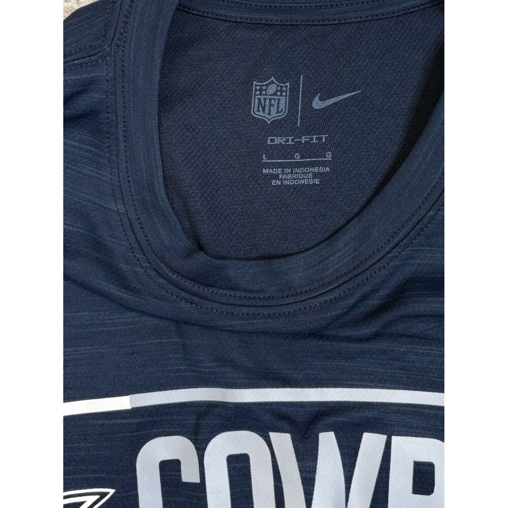 Cowboys Nike Dri-Fit Graphic Tee Mens Size Large Navy Short Sleeve Crewneck - Picture 2 of 7